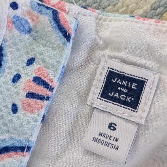 ⭐ Janie & Jack pastels peplum flounce tank top size 6 - Picture 6 of 8